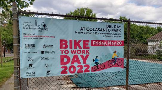 Bike to work Day Friday May 20, Del Ray Pit Stop